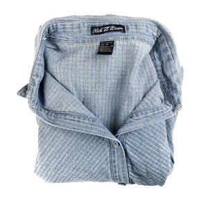 Club Z Denim 1X Blue Button-Down T-Shirt
